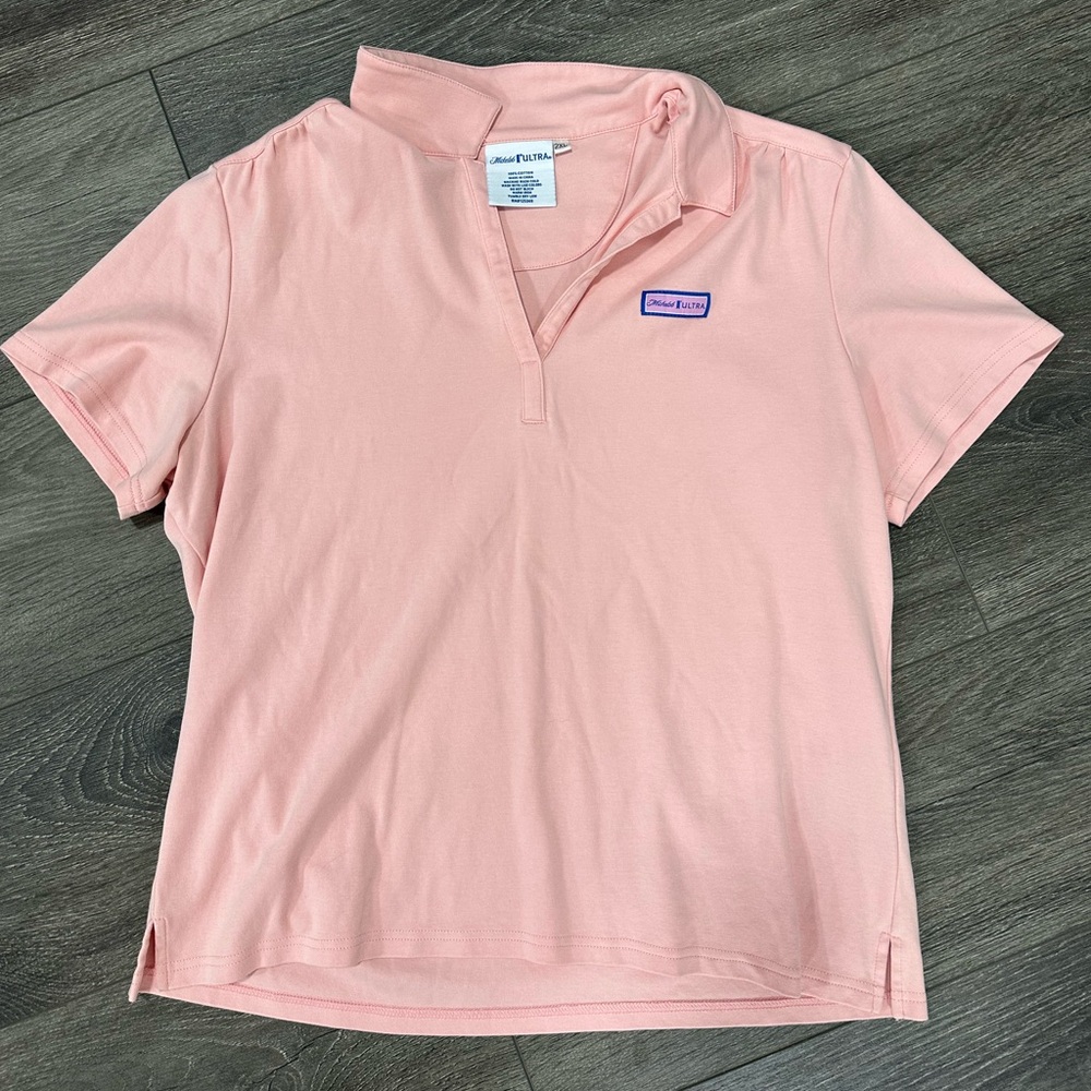 pink michelob ultra polo
